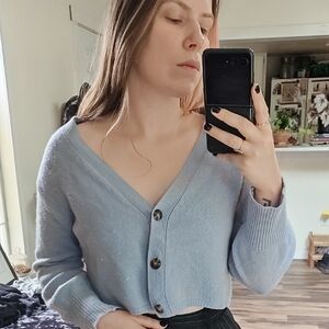 Reformation Blue Cashmere Sweater